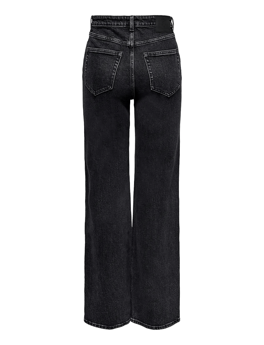 ONLY - ONLJUICY HW WIDE LEG DNM REA244 NOOS - jeans droites - black denim - 2