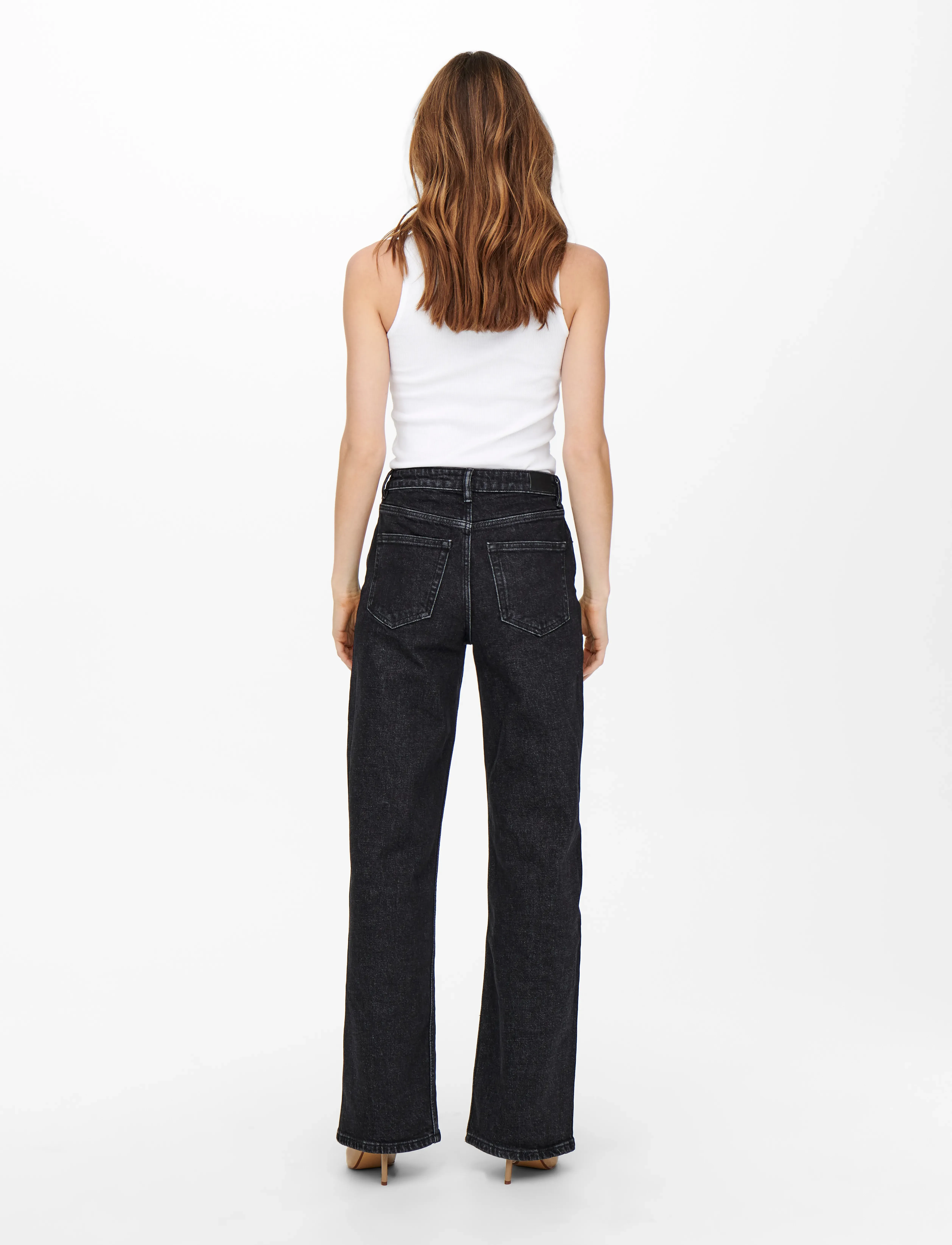 ONLY - ONLJUICY HW WIDE LEG DNM REA244 NOOS - jeans droites - black denim - 3