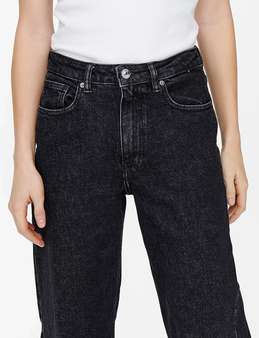 ONLY - ONLJUICY HW WIDE LEG DNM REA244 NOOS - jeans droites - black denim - 5