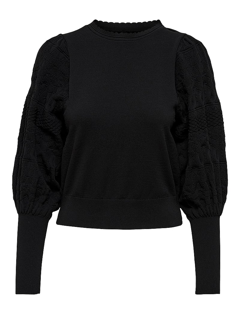 ONLY - ONLMELITA L/S O-NECK PULLOVER KNT NOOS - black - 1