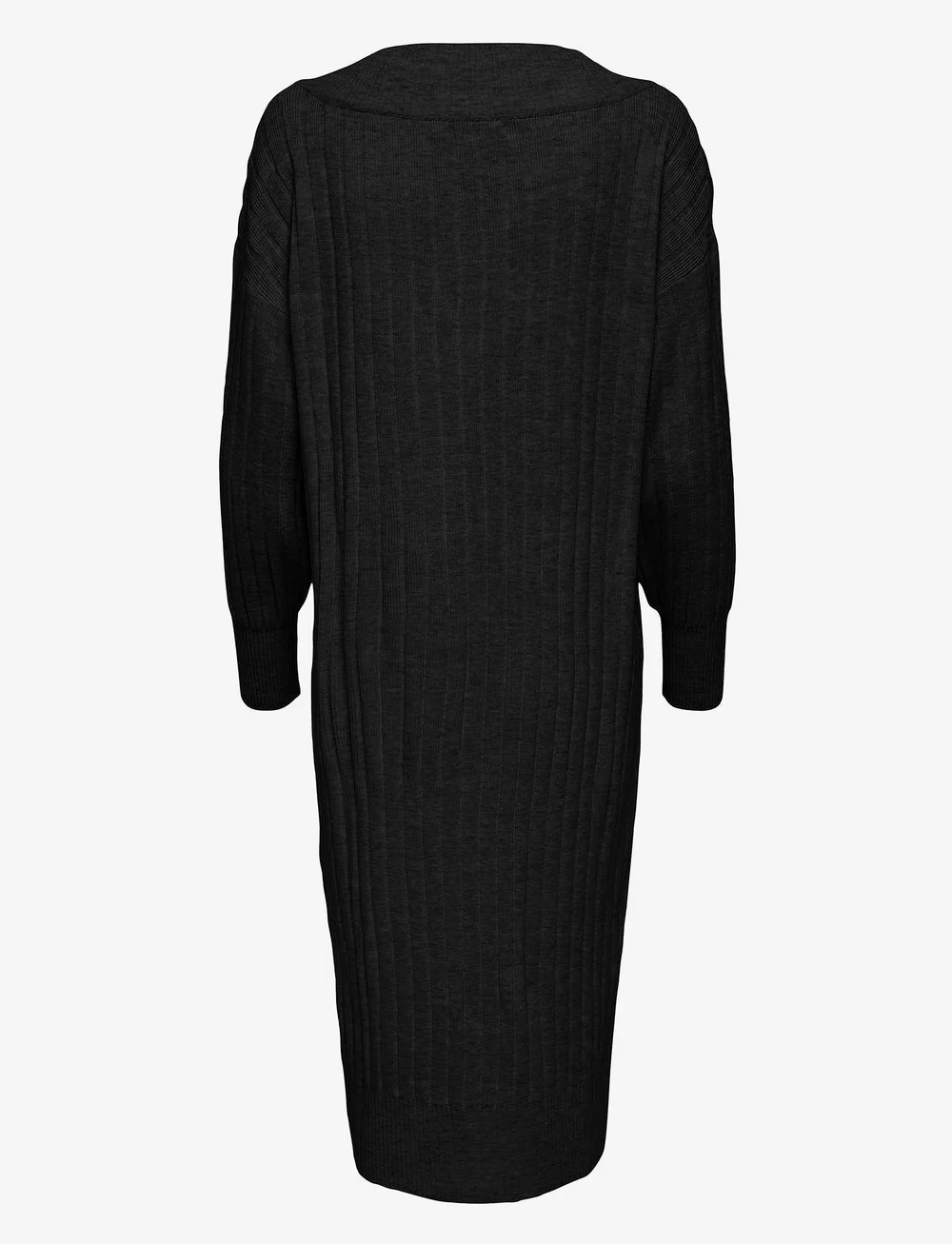 ONLY - ONLNEW TESSA L/S MIDI V DRESS KNT - knitted dresses - black - 2