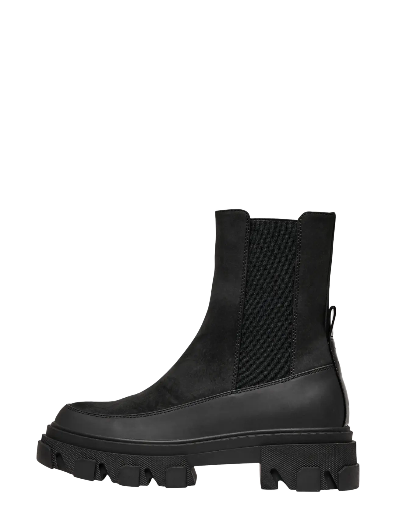 ONLY Onltola-1 Nubuck Pu Chunky Boot - Noos, 40, Black, Støvler > Chelsea-Støvler, Dame
