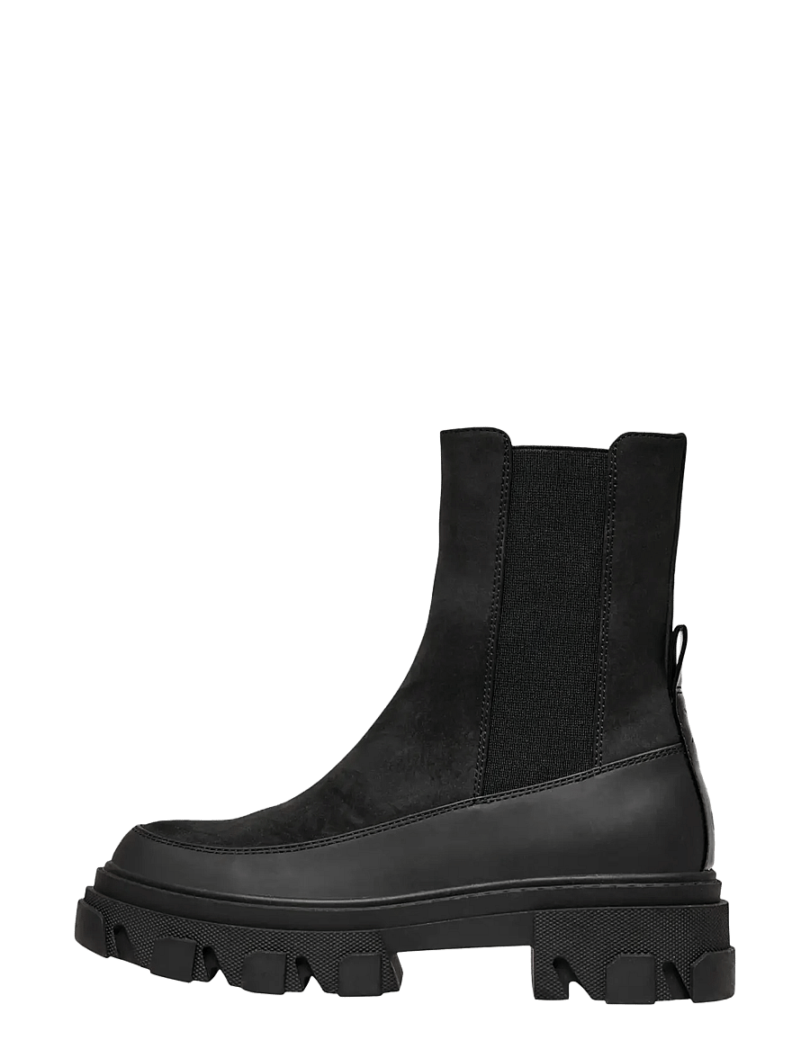 ONLY - ONLTOLA-1 NUBUCK PU CHUNKY BOOT - NOOS - chelsea-saapad - black - 0
