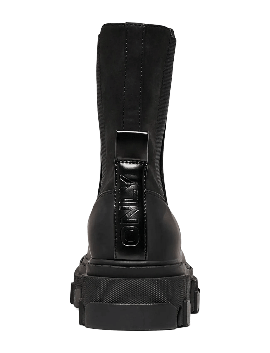 ONLY - ONLTOLA-1 NUBUCK PU CHUNKY BOOT - NOOS - chelsea-saapad - black - 1