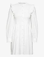 ONLASPEN L/S SMOCK DRESS WVN - BRIGHT WHITE