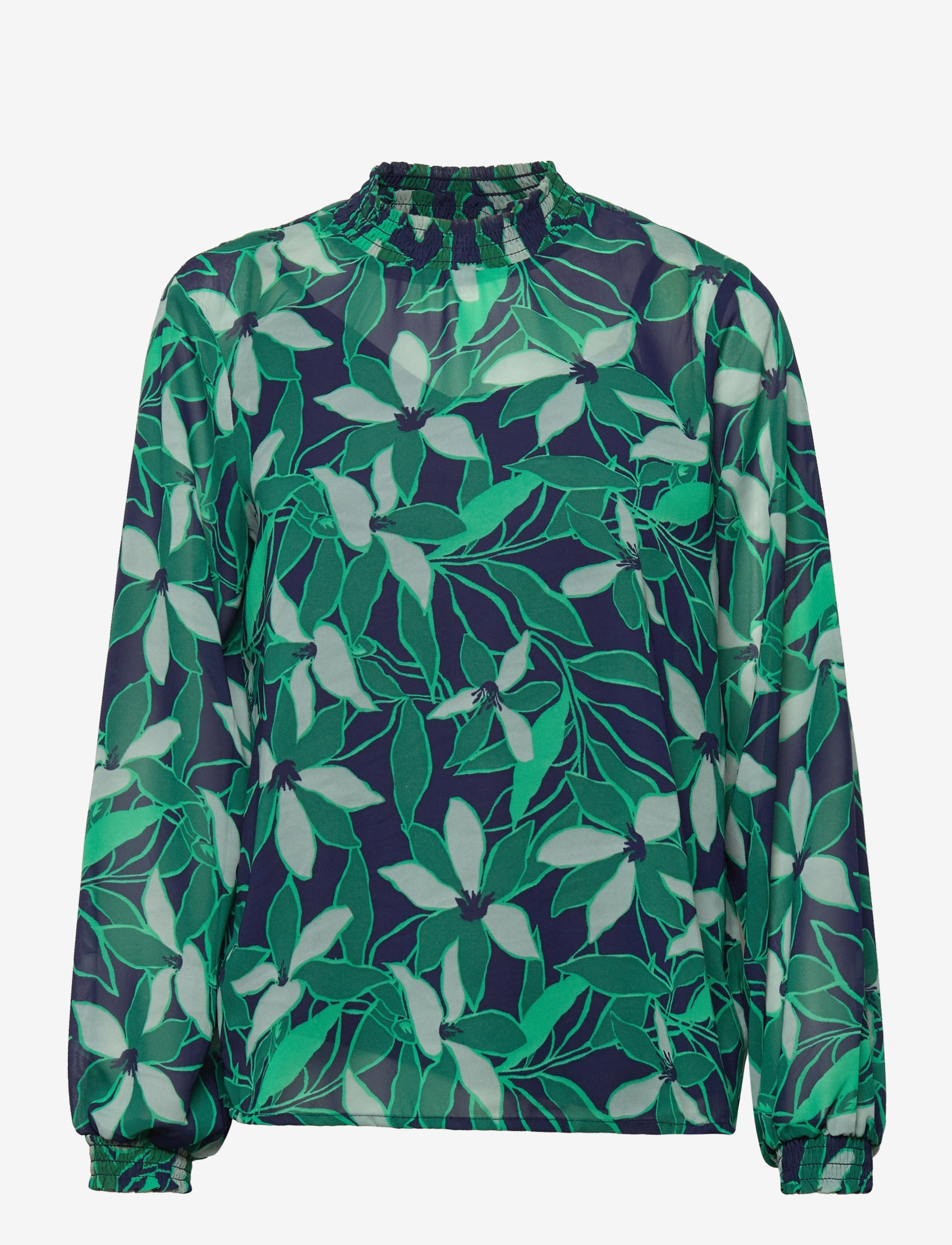 ONLY ONLSTAR L/S SMOCK TOP PTM - Bluser - GREEN / multi