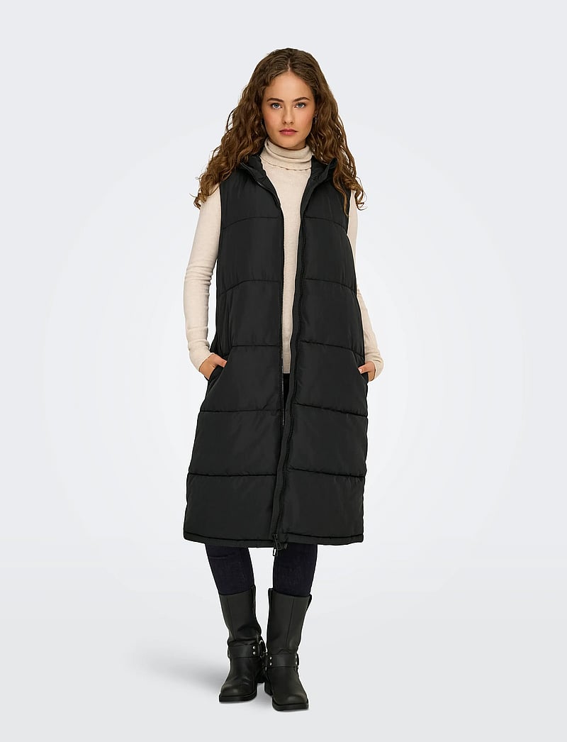 ONLY - ONLALINA LONG WAISTCOAT OTW NOOS - herbstjacken - black - 0