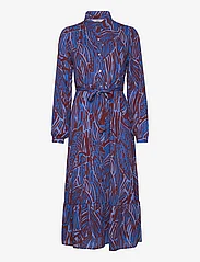 ONLY - ONLALMA LIFE POLY EMILY SHIRT DRESS  AOP - midi-kleider - palace blue - 0
