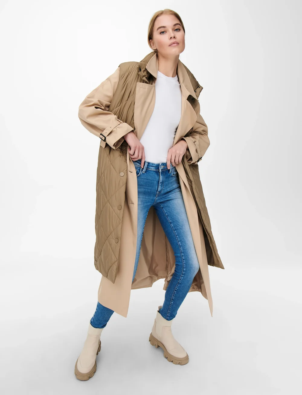 ONLY - ONLCHLOE TRENCHCOAT DOUBLE B. OTW NOOS - trenchcoats - tannin - 5