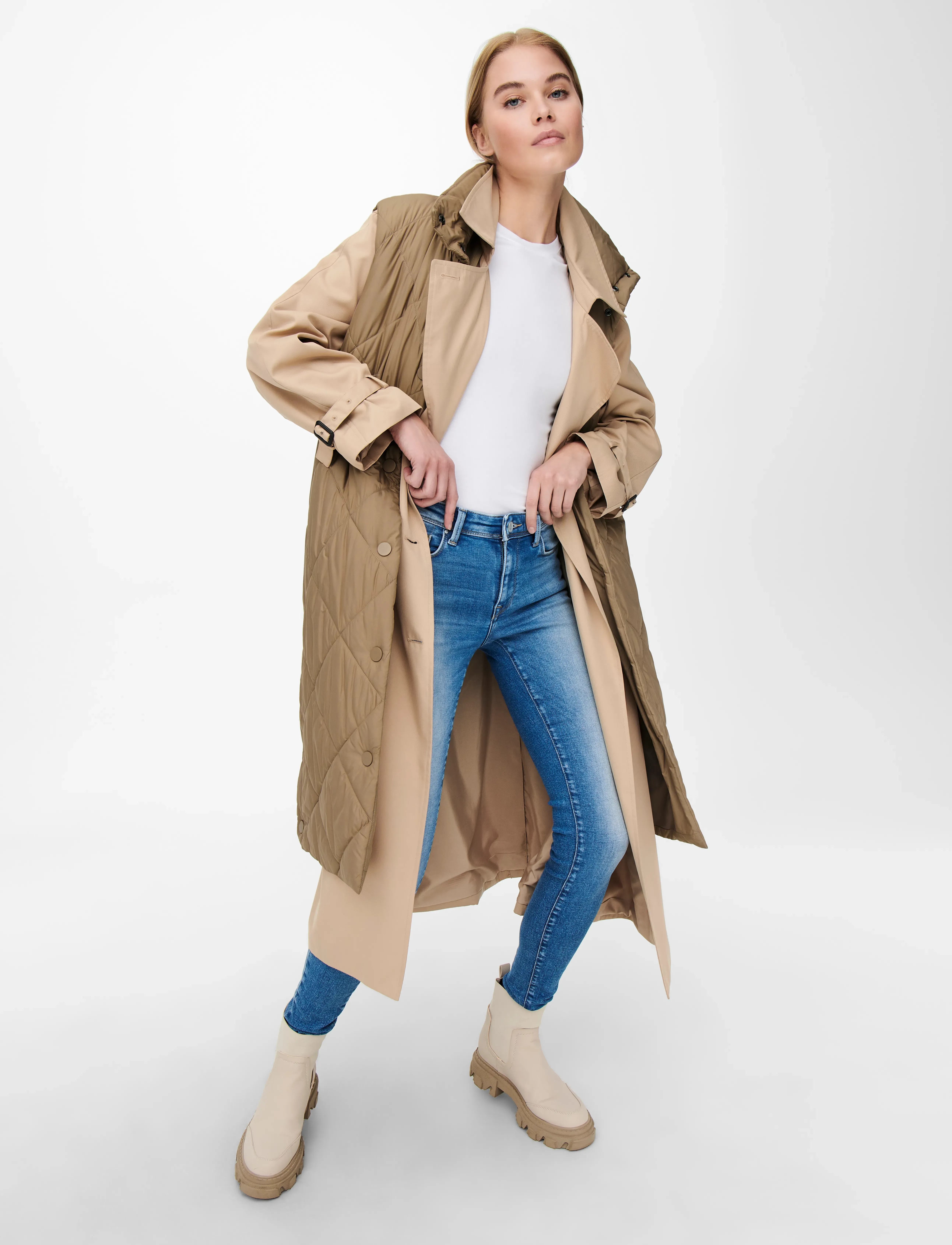 ONLY - ONLCHLOE TRENCHCOAT DOUBLE B. OTW NOOS - tannin - 5