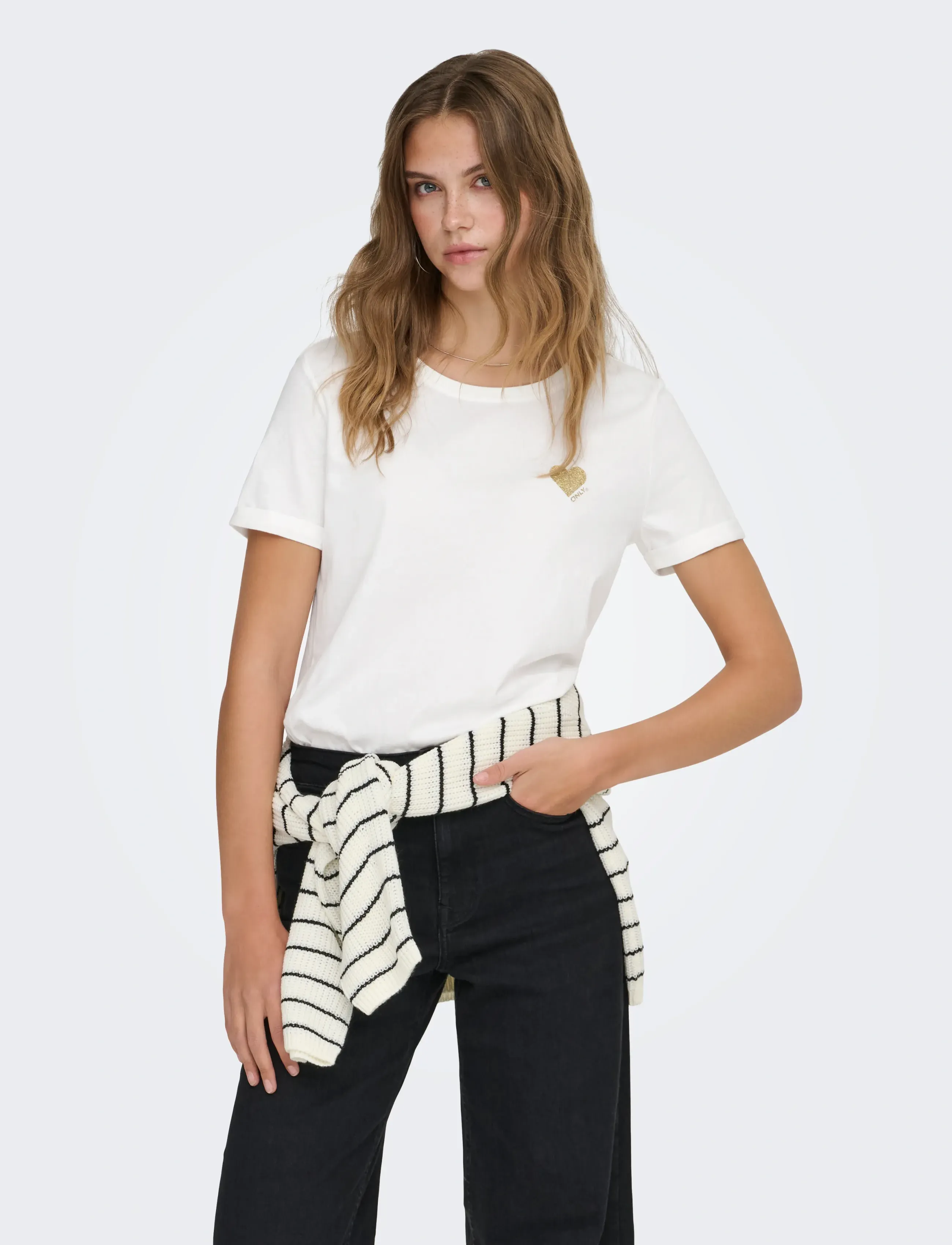 ONLY ONLKITA S/S TOP NOOS - T-skjorter & Topper - CLOUD DANCER / white