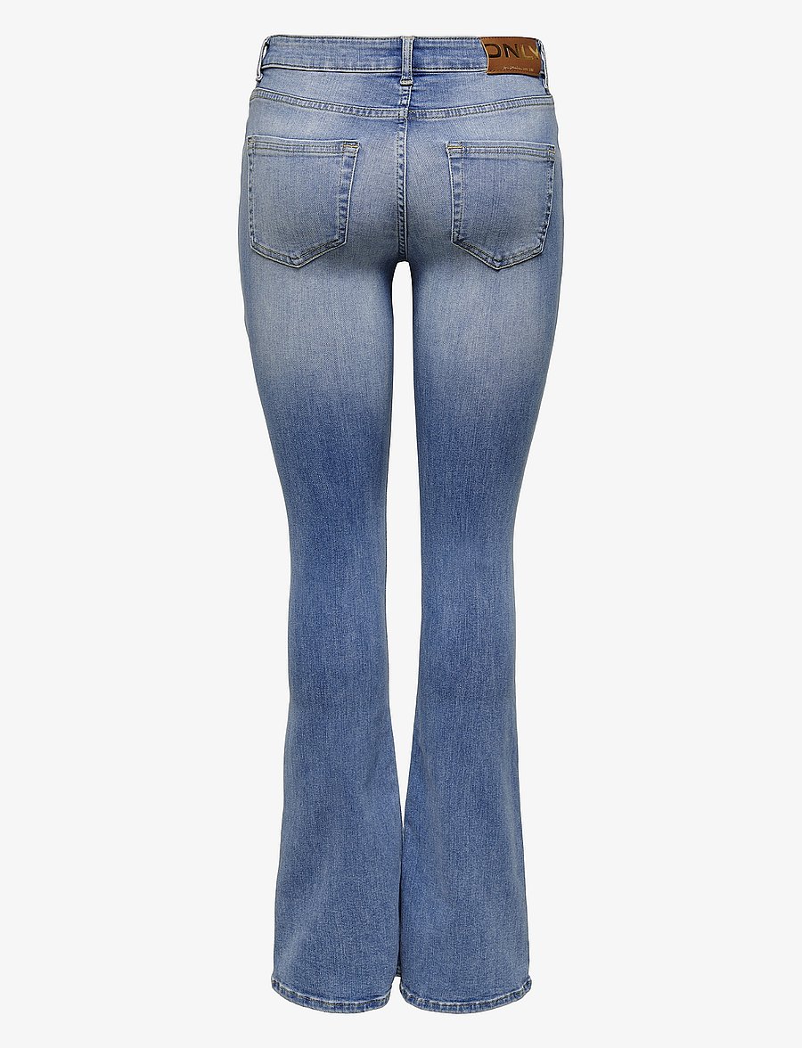 ONLY - ONLBLUSH MID FLARED DNM TAI467 NOOS - džinsi ar zvanveida galiem - light blue denim - 2