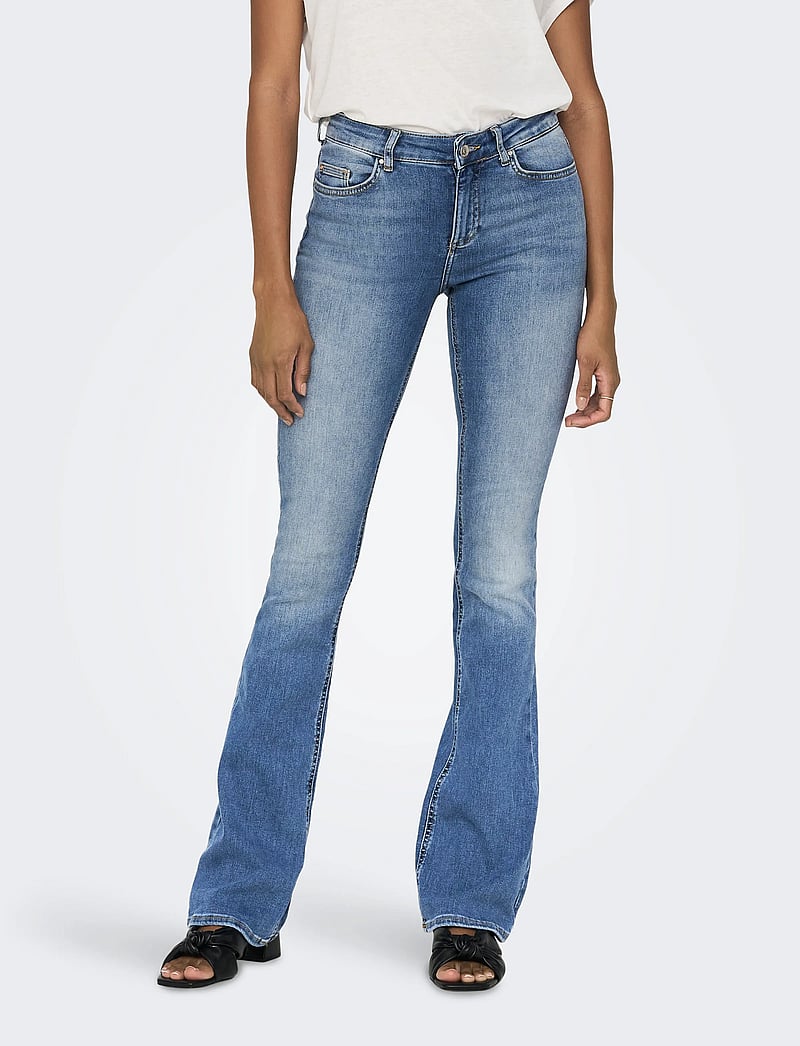 ONLY - ONLBLUSH MID FLARED DNM TAI467 NOOS - utsvängda jeans - light blue denim - 0