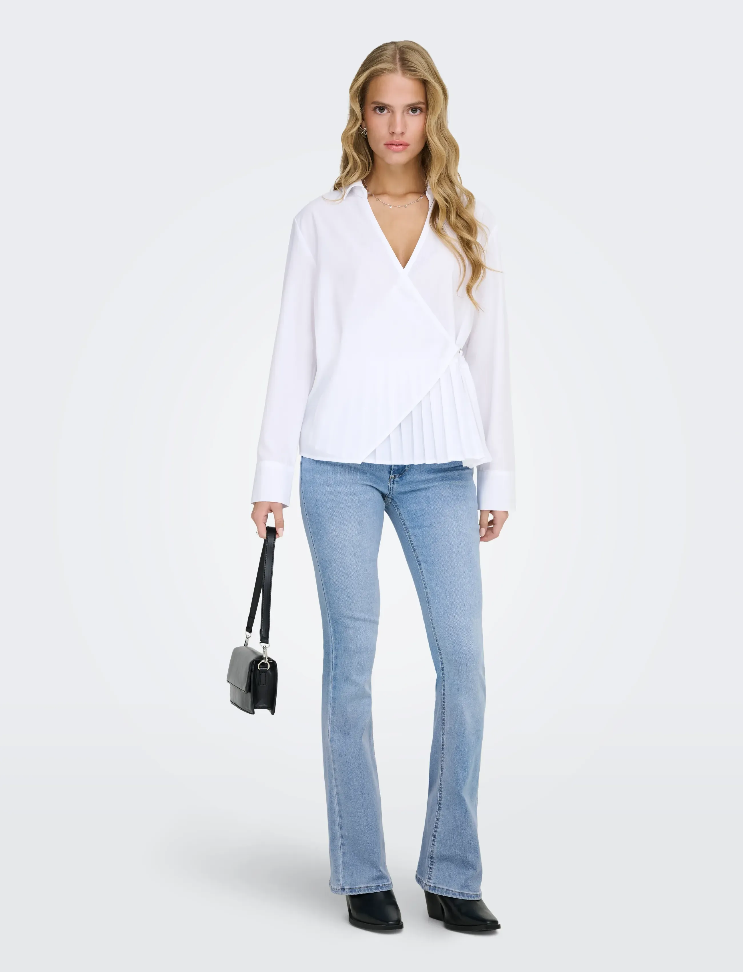 ONLY - ONLBLUSH MID FLARED DNM TAI467 NOOS - flared jeans - light blue denim - 4