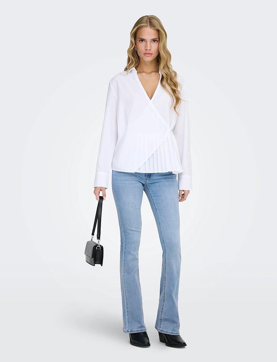 ONLY - ONLBLUSH MID FLARED DNM TAI467 NOOS - džinsi ar zvanveida galiem - light blue denim - 4
