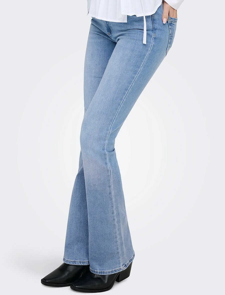 ONLY - ONLBLUSH MID FLARED DNM TAI467 NOOS - džinsi ar zvanveida galiem - light blue denim - 5