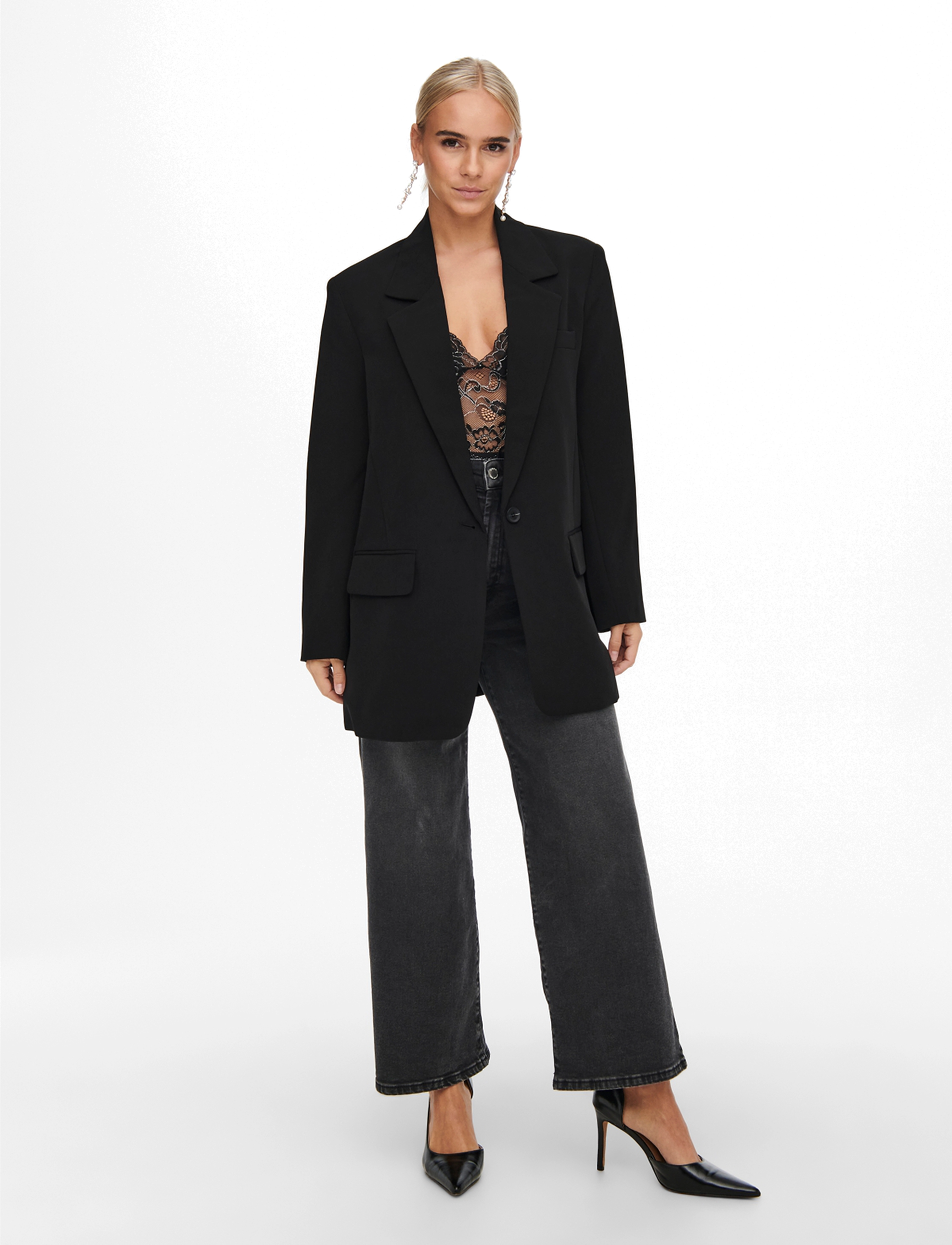 ONLY - ONLLANA-BERRY L/S OVS BLAZER TLR NOOS - black - 4