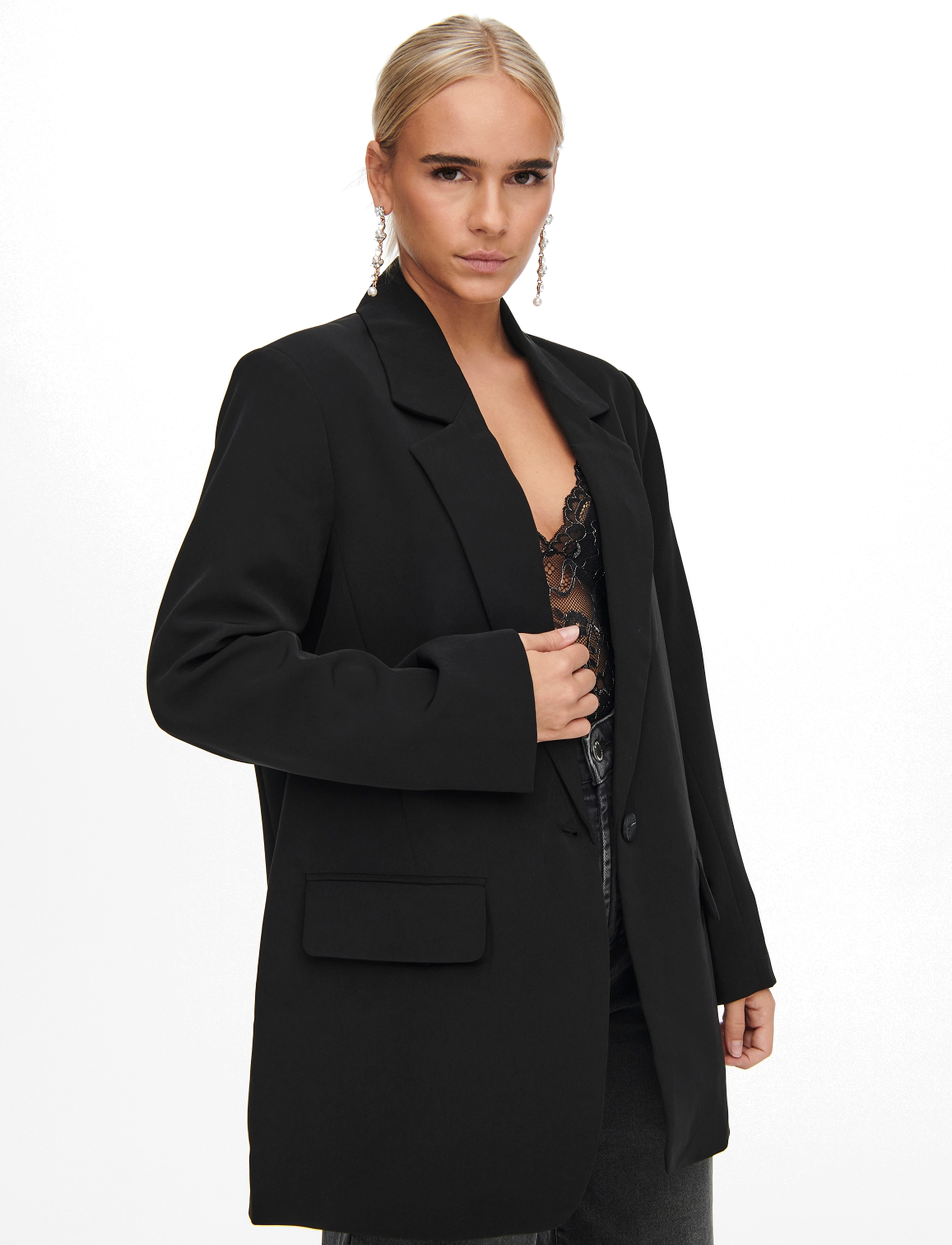 ONLY - ONLLANA-BERRY L/S OVS BLAZER TLR NOOS - black - 5