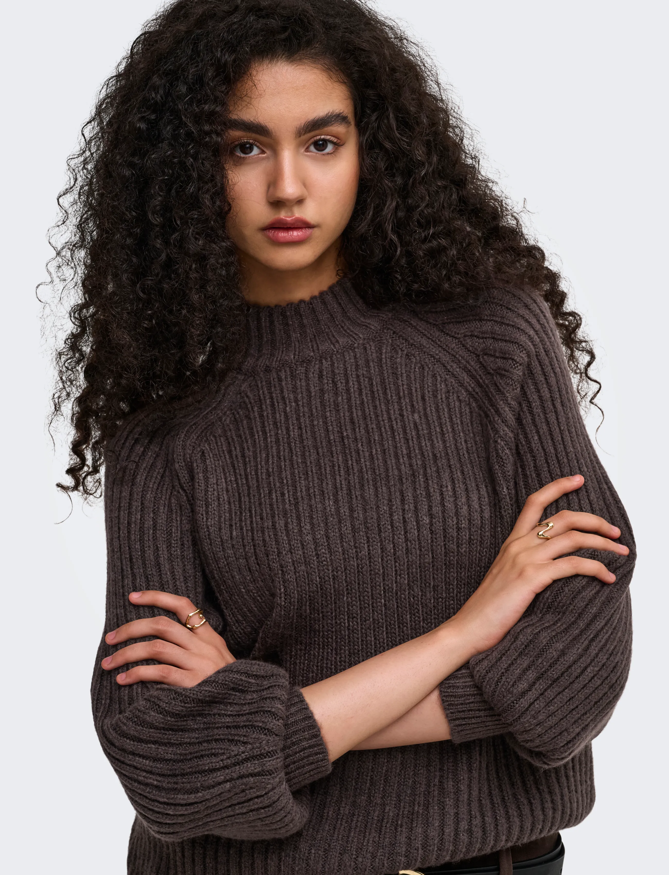 ONLY ONLKALIBU L/S PULLOVER KNT NOOS - Fødselsdag - CHOCOLATE BROWN / brown