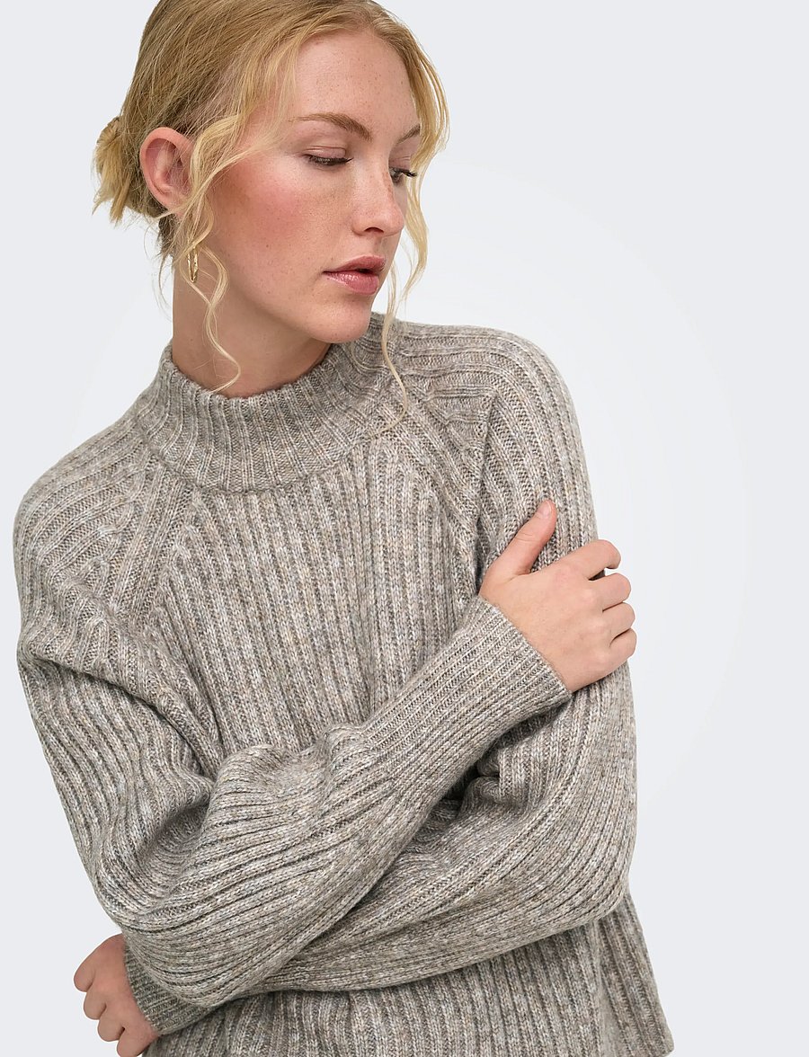 ONLY - ONLKALIBU L/S PULLOVER KNT NOOS - pullover - silver mink - 5