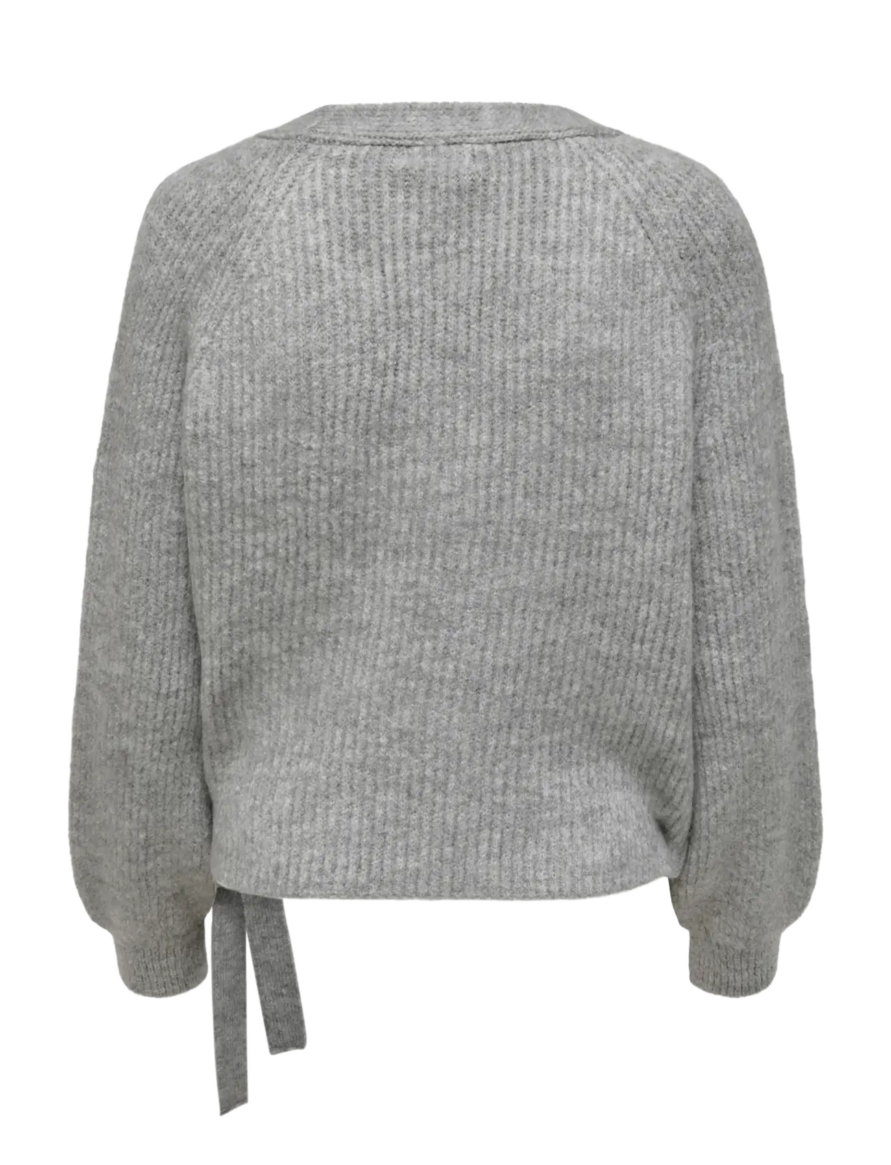 ONLY - ONLMIA L/S WRAP CARDIGAN KNT NOOS - cardigans - light grey melange - 2