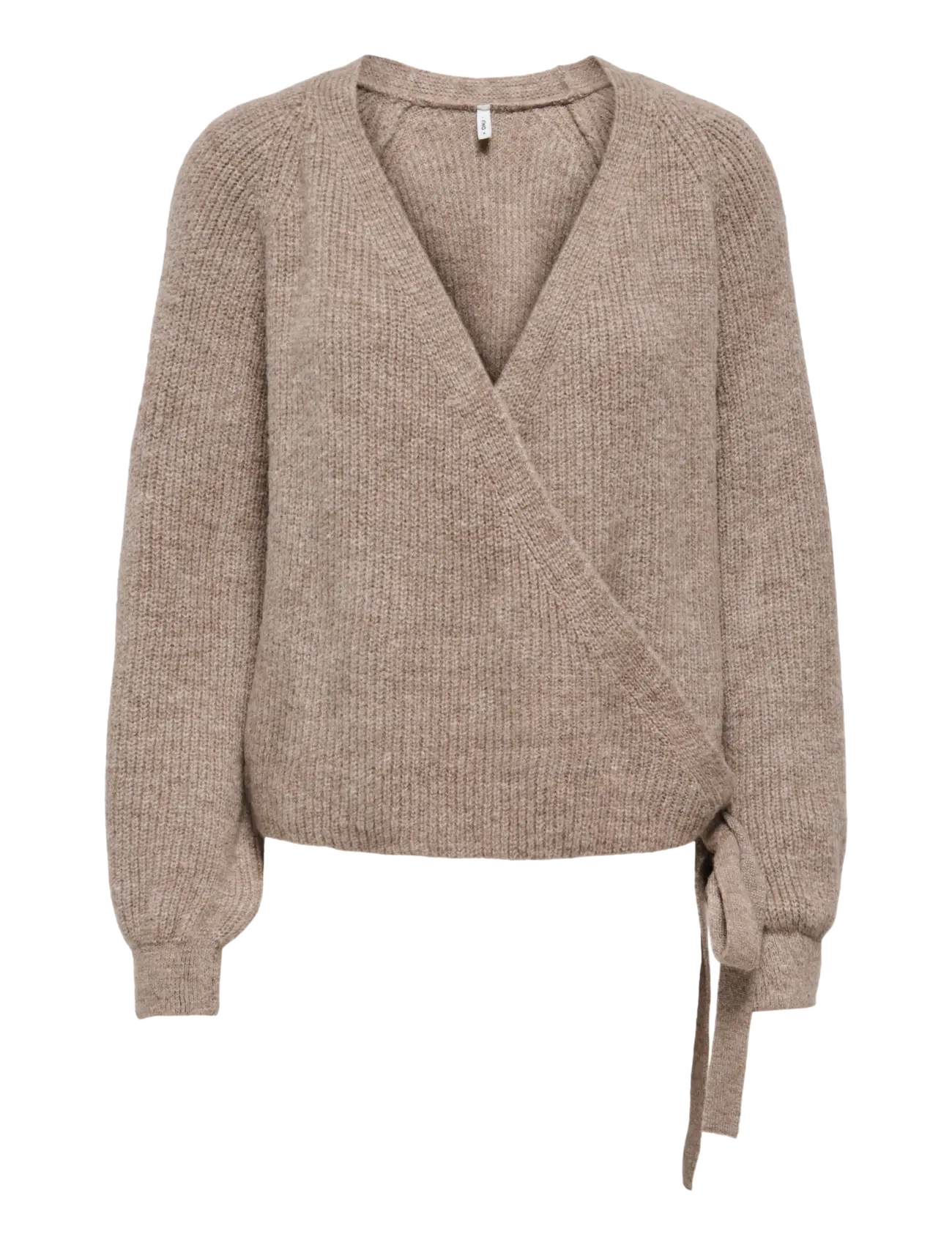 ONLY ONLMIA L/S WRAP CARDIGAN KNT NOOS - Cardigans - SILVER MINK / beige