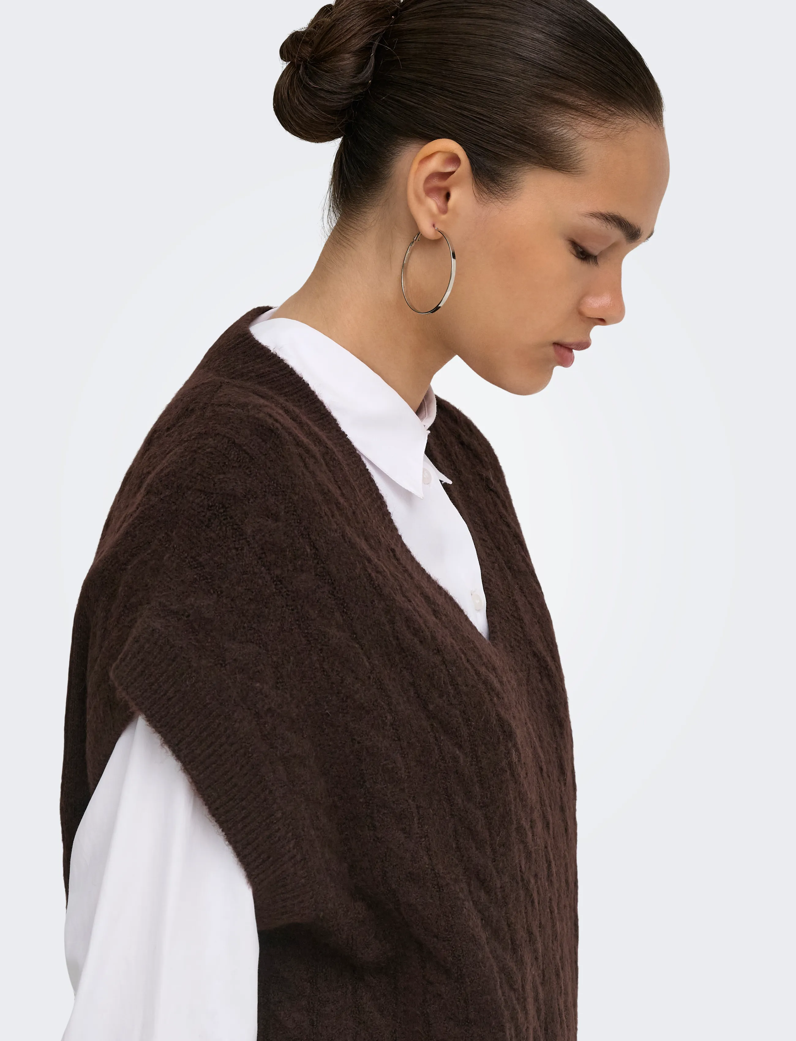 ONLY - ONLMELODY VEST KNT NOOS - coffee bean - 5