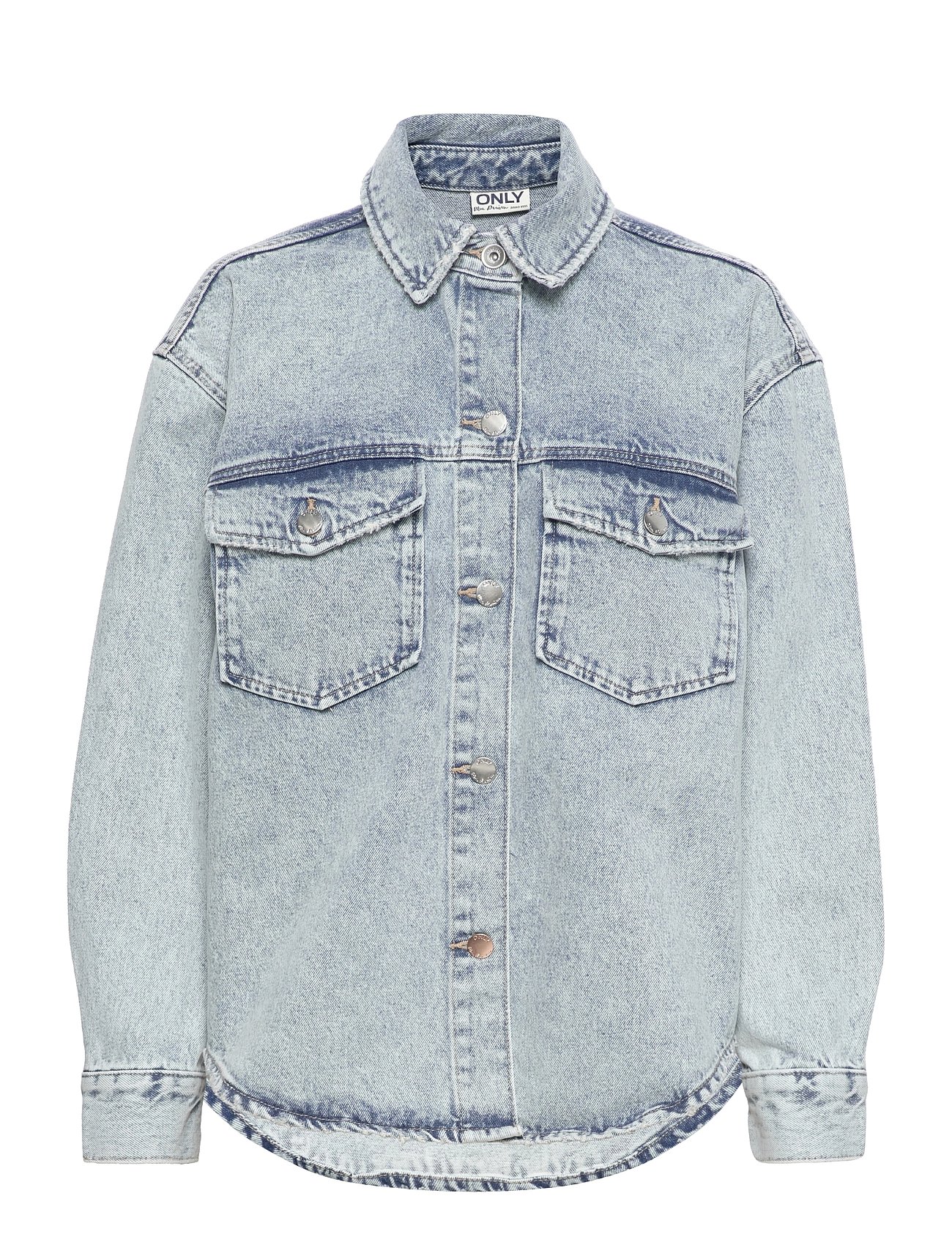 ONLEVER LIFE LS OVS DNM SHIRT ADD - LIGHT BLUE DENIM