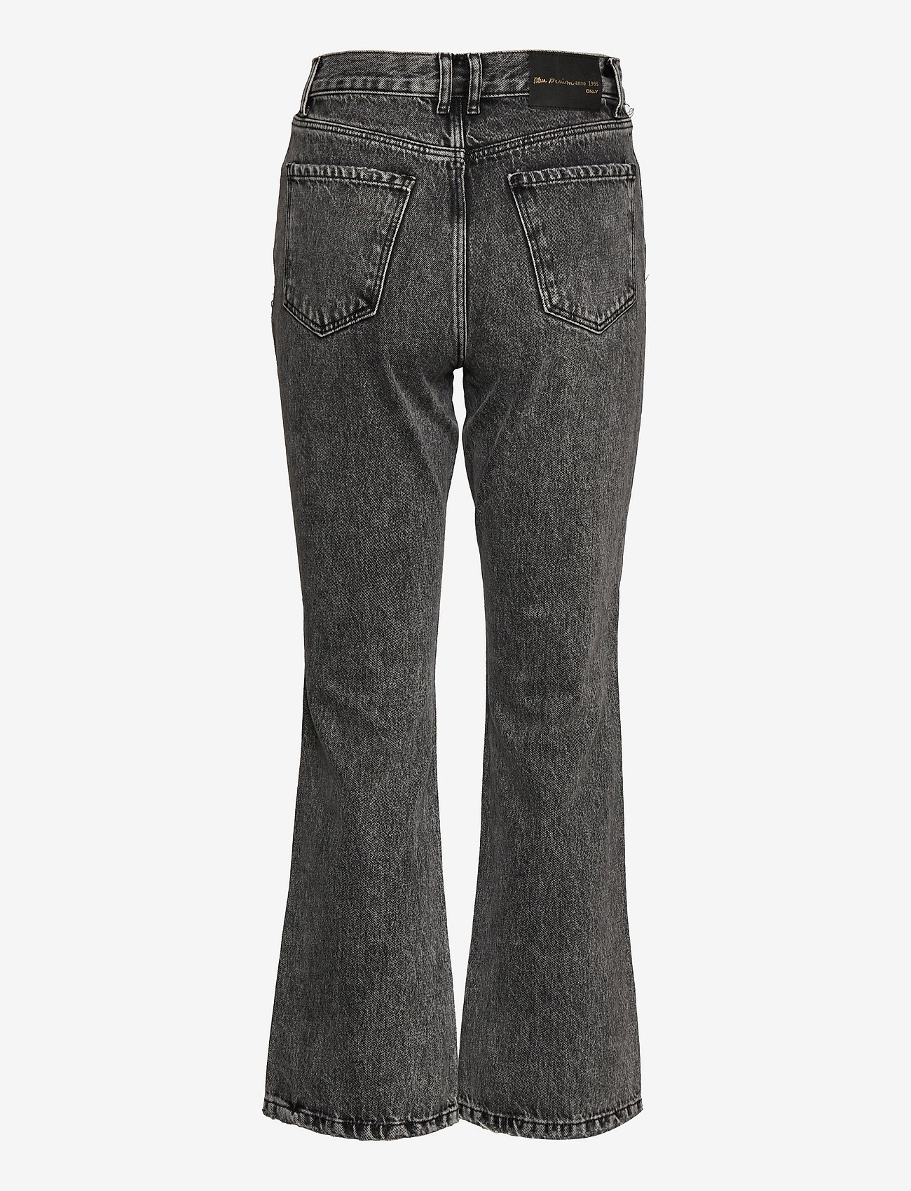 ONLY - ONLFINE LIFE HW FLARED ANK SLIT DNM DOT - black denim - 1