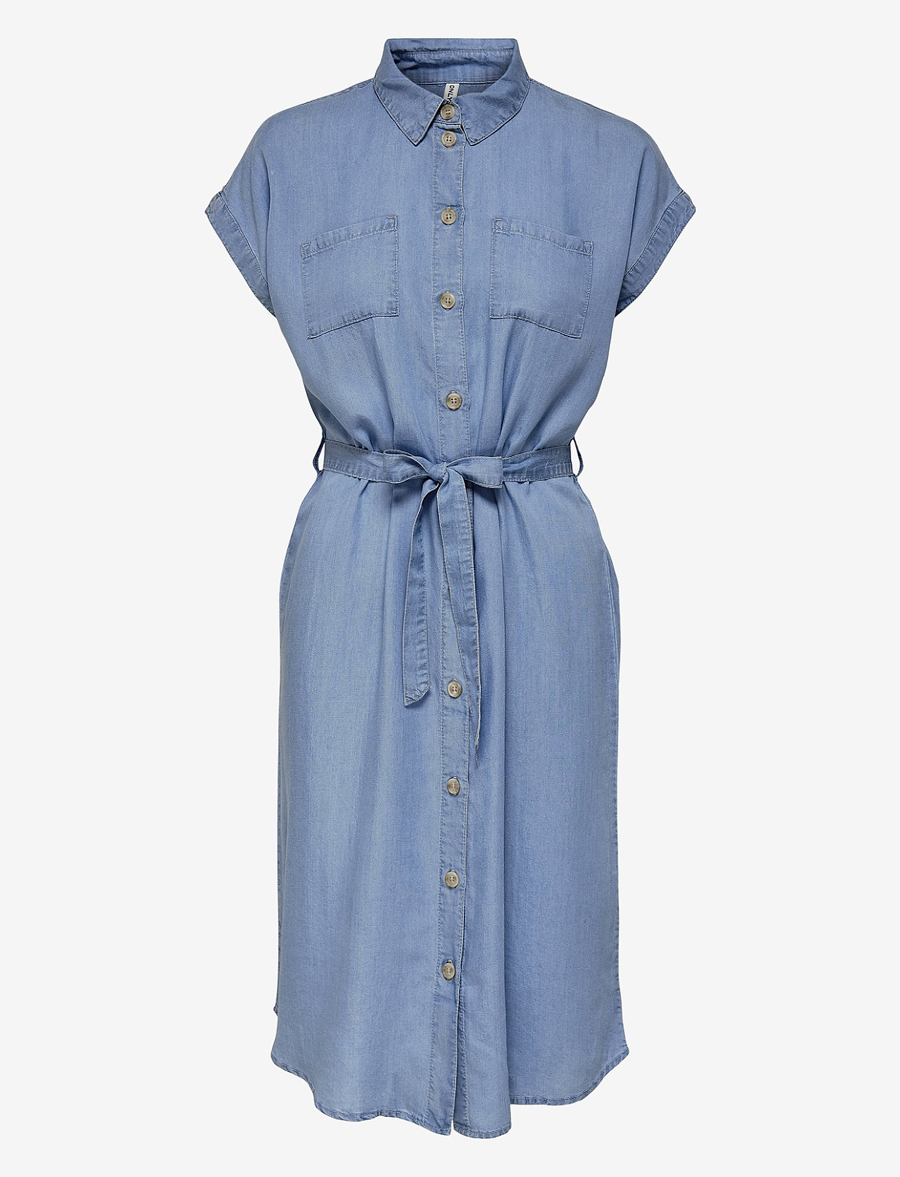 ONLY - ONLPEMA HANNOVER SS DNM SH DRESS QYTNOOS - skjortklänningar - medium blue denim - 1