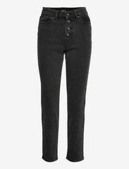 ONLY - ONLEMILY LIFE HW ST BUTTON AK BJ859 - straight jeans - washed black - 0