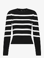 ONLSALLY L/S PUFF PULLOVER KNT NOOS - BLACK