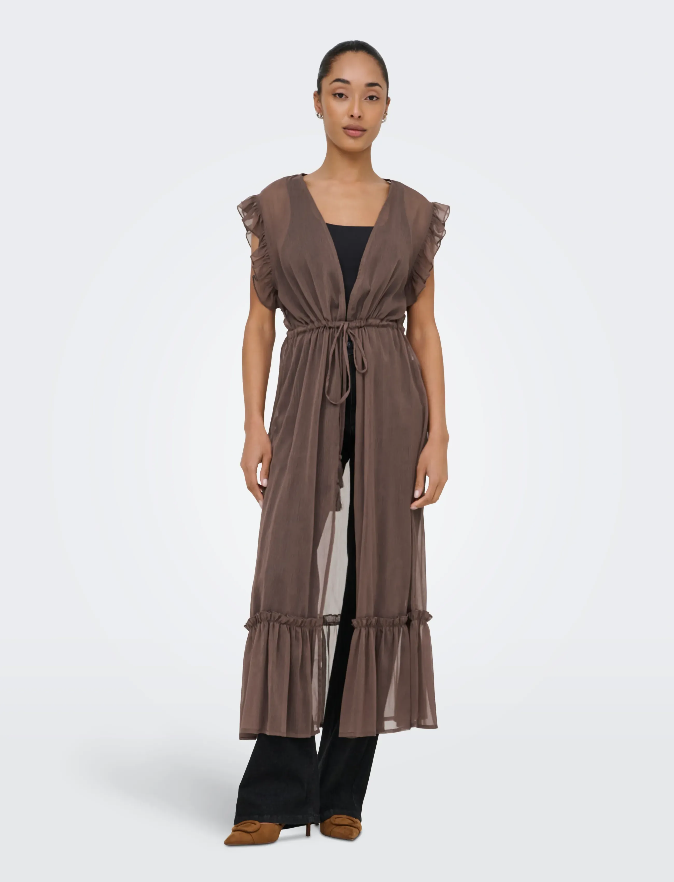 ONLY ONLLILJA LIFE BEACH DRESS ACC - Kleider - SHOPPING BAG / brown