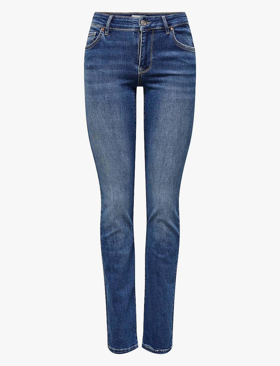 ONLY - ONLALICIA REG STRT DNM DOT879 NOOS - proste dżinsy - medium blue denim - 1