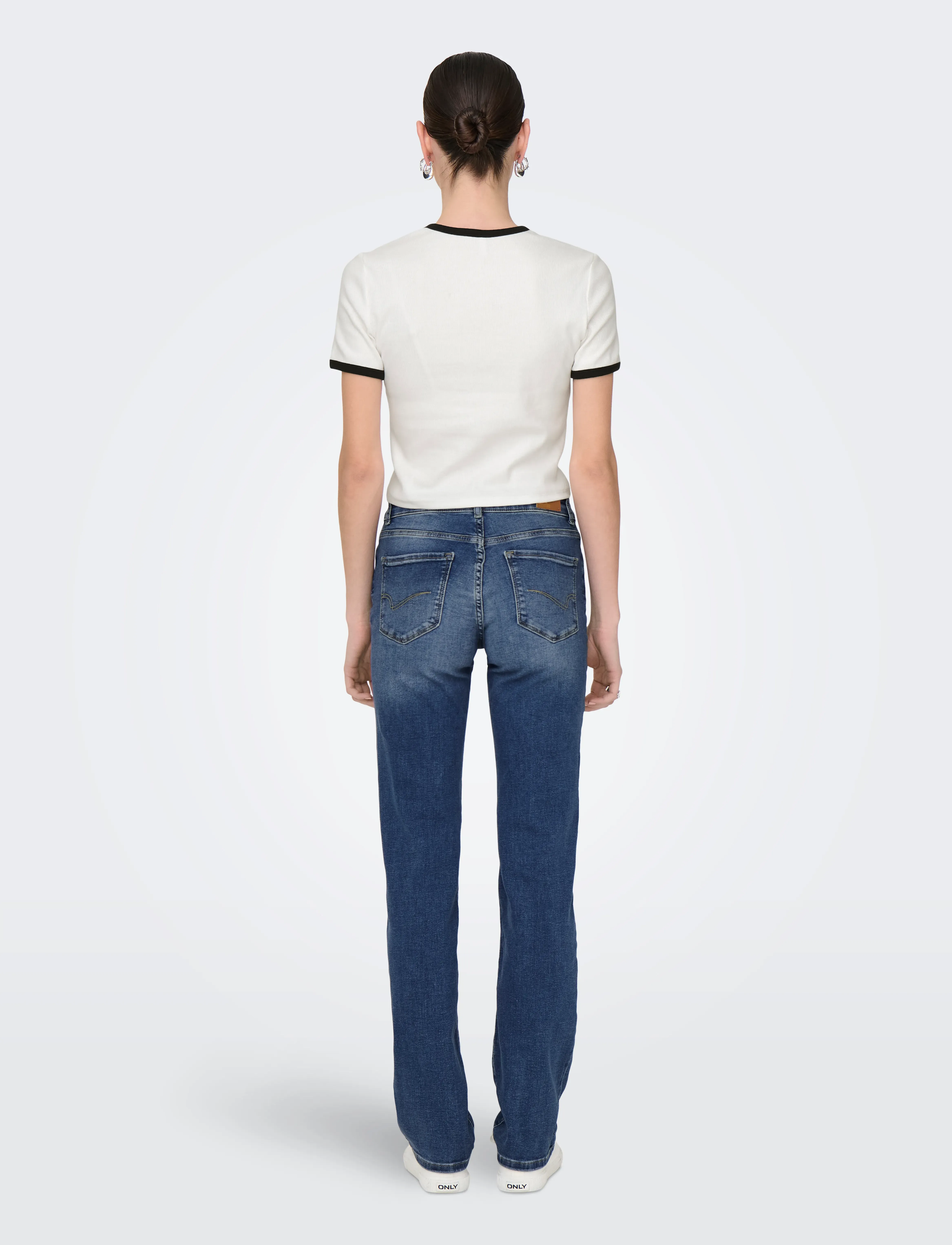 ONLY - ONLALICIA REG STRT DNM DOT879 NOOS - proste dżinsy - medium blue denim - 3