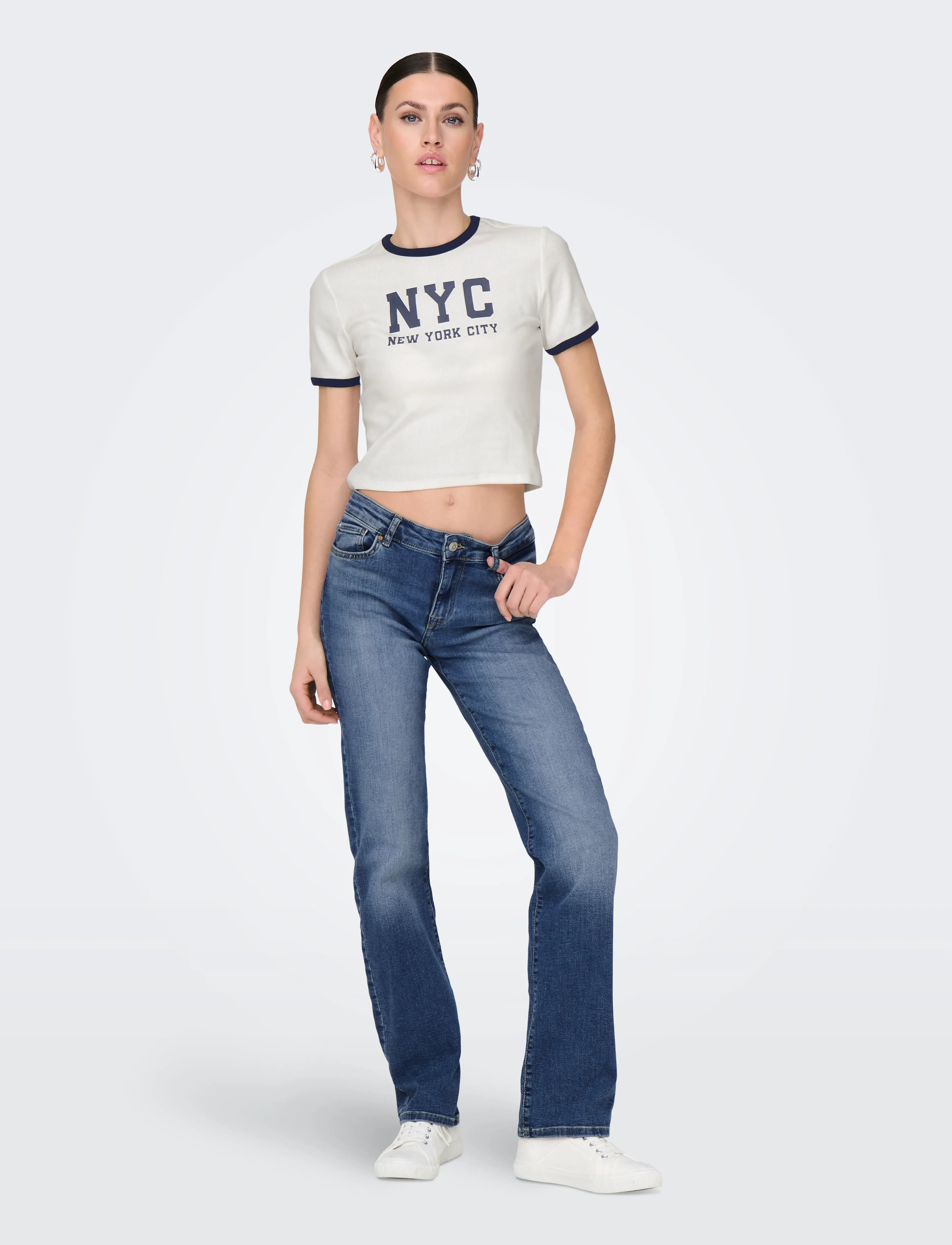 ONLY Onlalicia Reg Strt Dnm Dot879 Noos raka jeans dam – bild 5