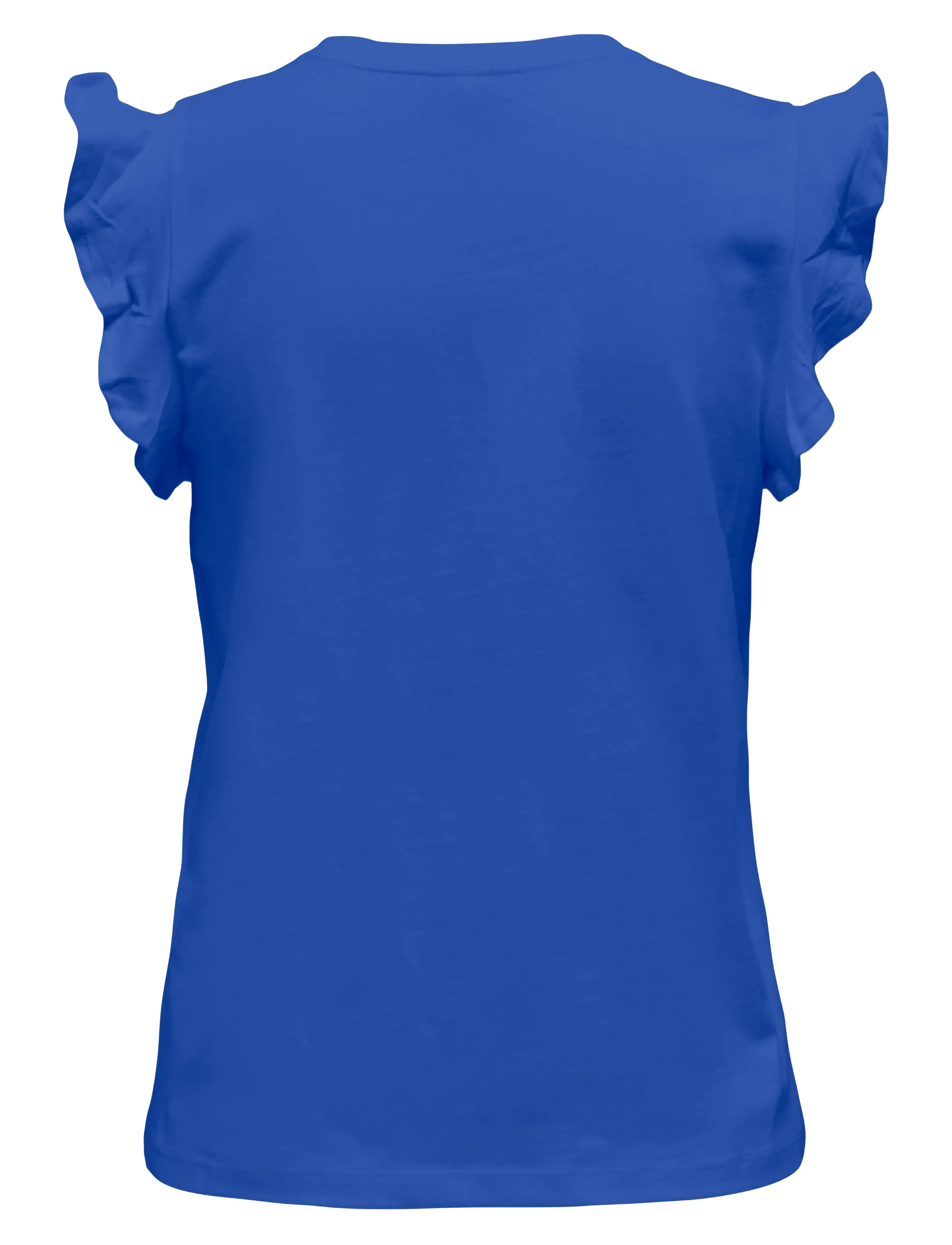 ONLY - ONLMAY LIFE S/S FRILL V-NECK TOP BOX JRS - t-shirts - dazzling blue - 2