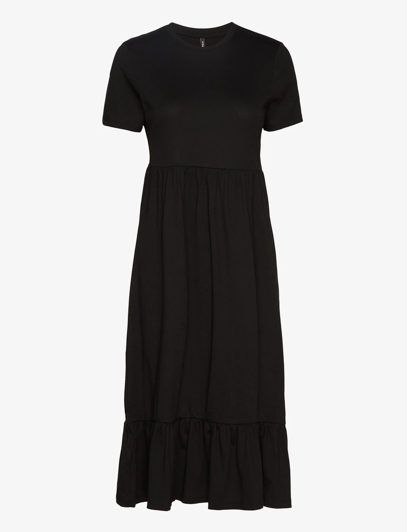 ONLY - ONLMAY LIFE S/S PEPLUM CALF DRESS JRS - midi jurken - black - 0