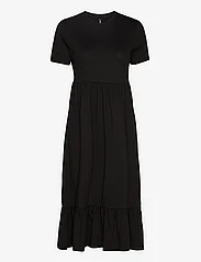 ONLY - ONLMAY LIFE S/S PEPLUM CALF DRESS JRS - najniższe ceny - black - 0
