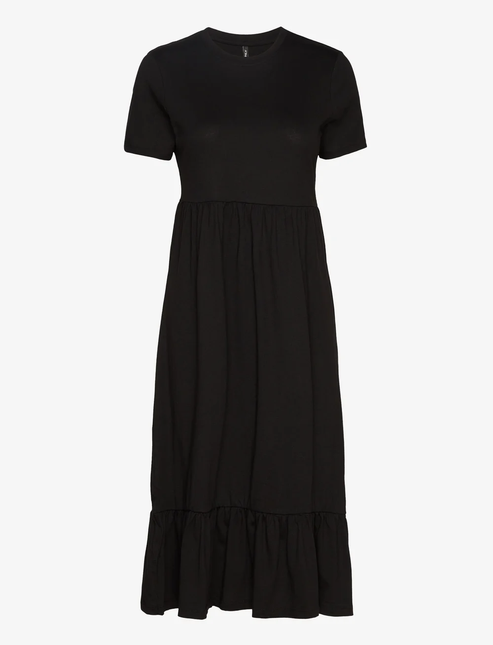 ONLY - ONLMAY LIFE S/S PEPLUM CALF DRESS JRS - sommerkjoler - black - 1