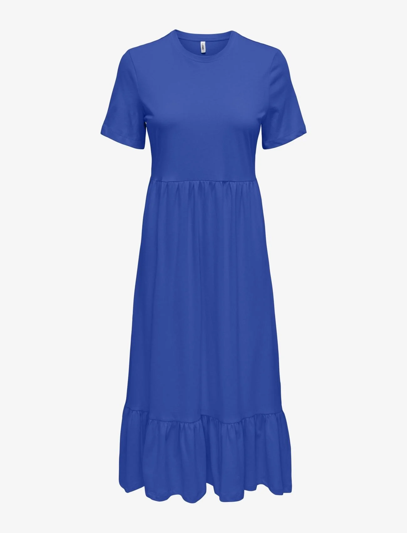 ONLY - ONLMAY LIFE S/S PEPLUM CALF DRESS JRS - najniższe ceny - dazzling blue - 0