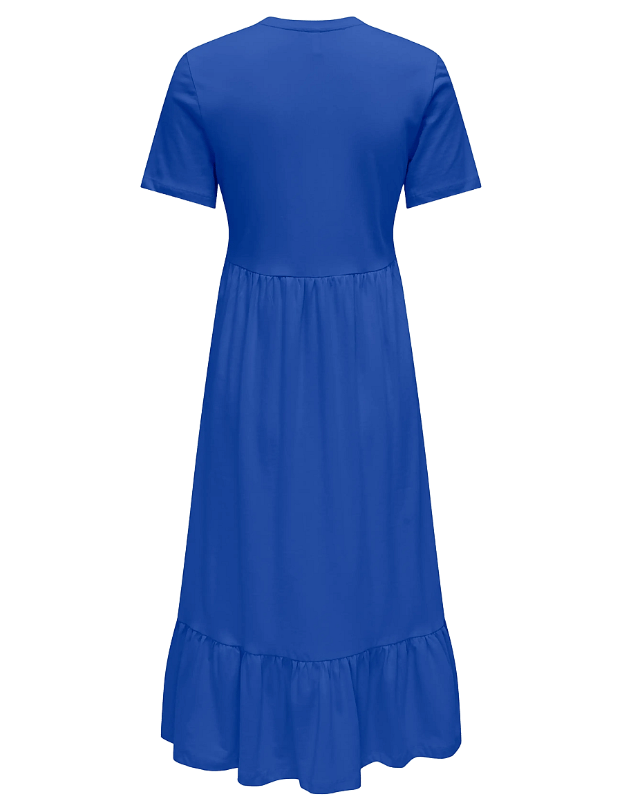 ONLY - ONLMAY LIFE S/S PEPLUM CALF DRESS JRS - sommerkjoler - dazzling blue - 2