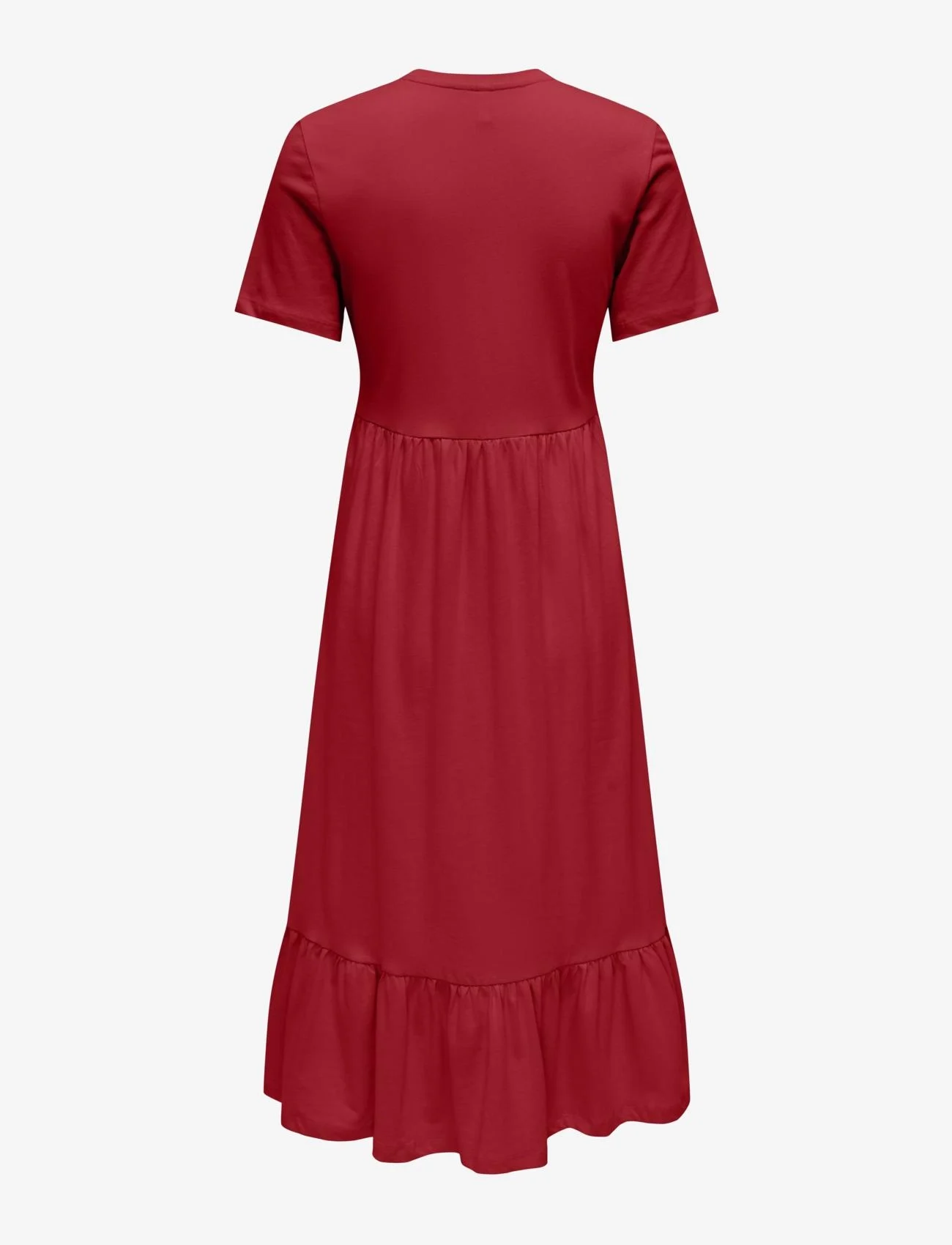 ONLY - ONLMAY LIFE S/S PEPLUM CALF DRESS JRS - midi jurken - flame scarlet - 1