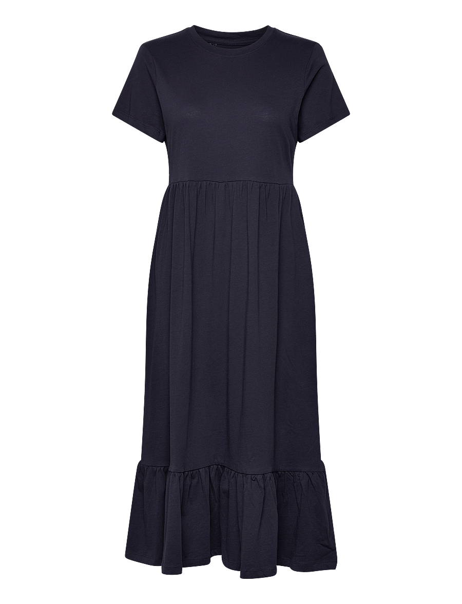 ONLY - ONLMAY LIFE S/S PEPLUM CALF DRESS JRS - sommerkjoler - night sky - 1