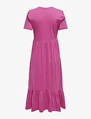 ONLY - ONLMAY LIFE S/S PEPLUM CALF DRESS JRS - najniższe ceny - raspberry rose - 1