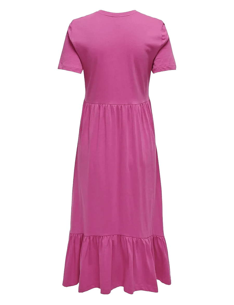 ONLY - ONLMAY LIFE S/S PEPLUM CALF DRESS JRS - sommerkjoler - raspberry rose - 2