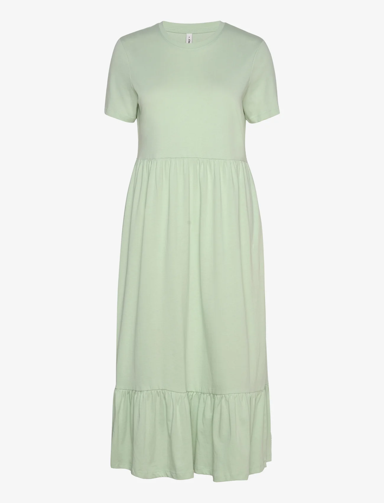 ONLY - ONLMAY LIFE S/S PEPLUM CALF DRESS JRS - midi jurken - subtle green - 0