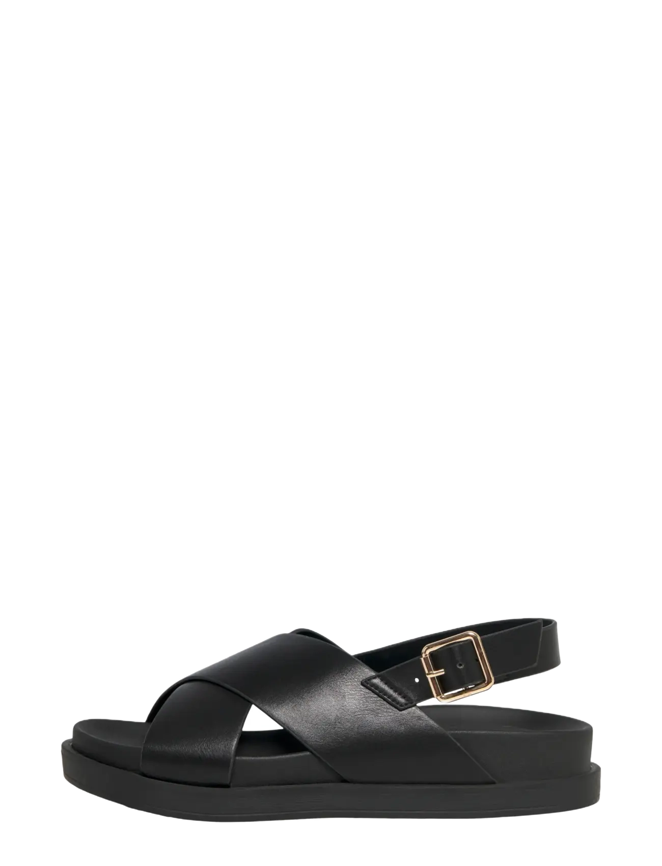 ONLY Onlminnie-2 Pu Slingback Sandal Noos, 37, Sandals, Schwarz - Flat Frauen