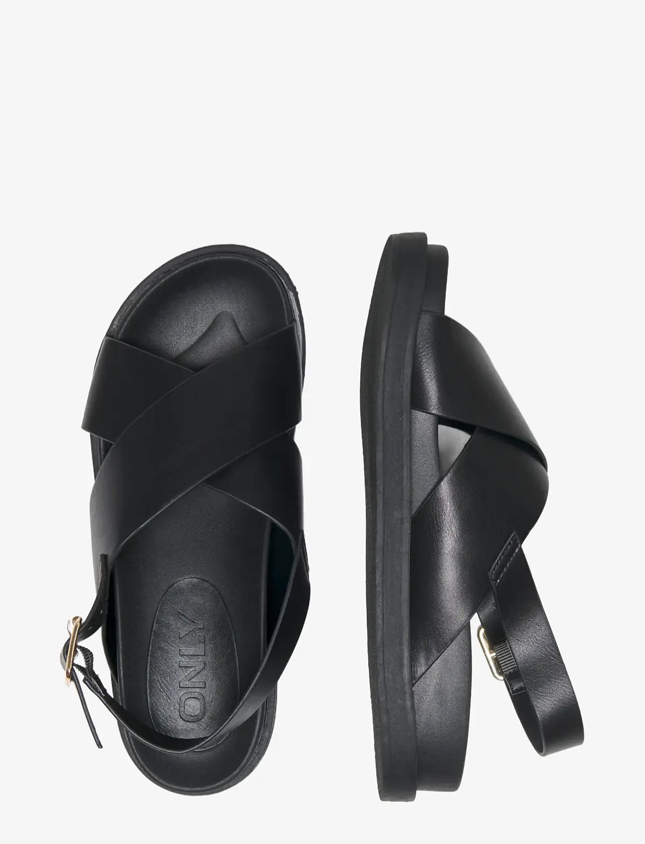 ONLY - ONLMINNIE-2 PU SLINGBACK SANDAL NOOS - kontsata sandaalid - black - 3