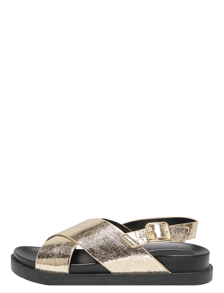 ONLY - ONLMINNIE-2 PU SLINGBACK SANDAL NOOS - flache sandalen - gold colour - 1